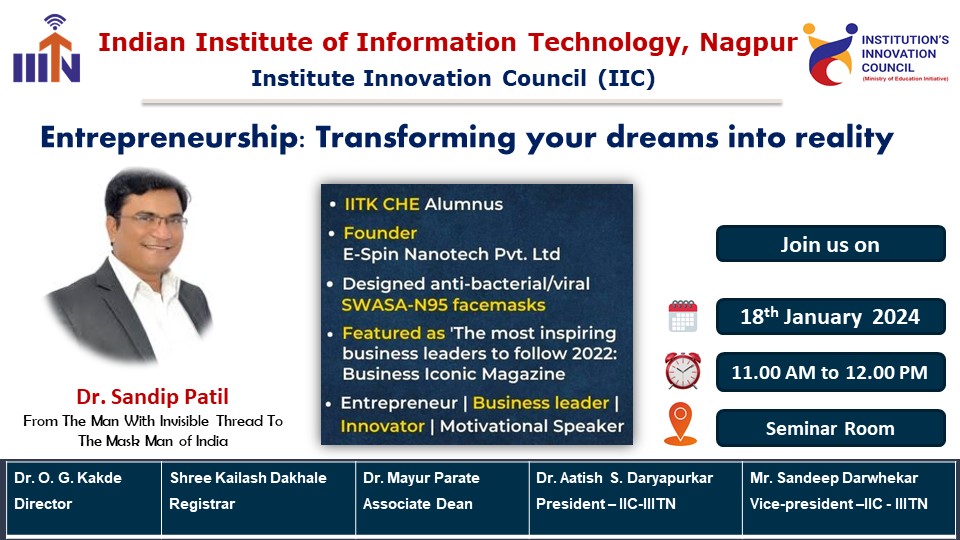 Entrepreneurship: Transforming your Dreams into Reality by Dr. Sandip Patil